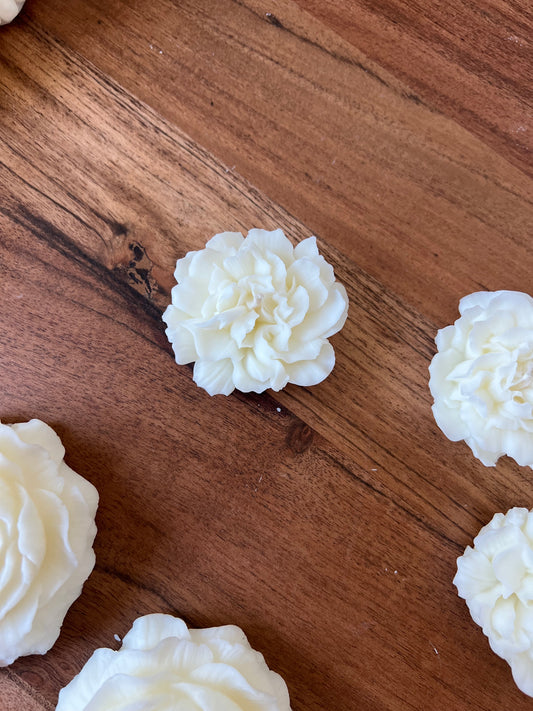 White floral candles