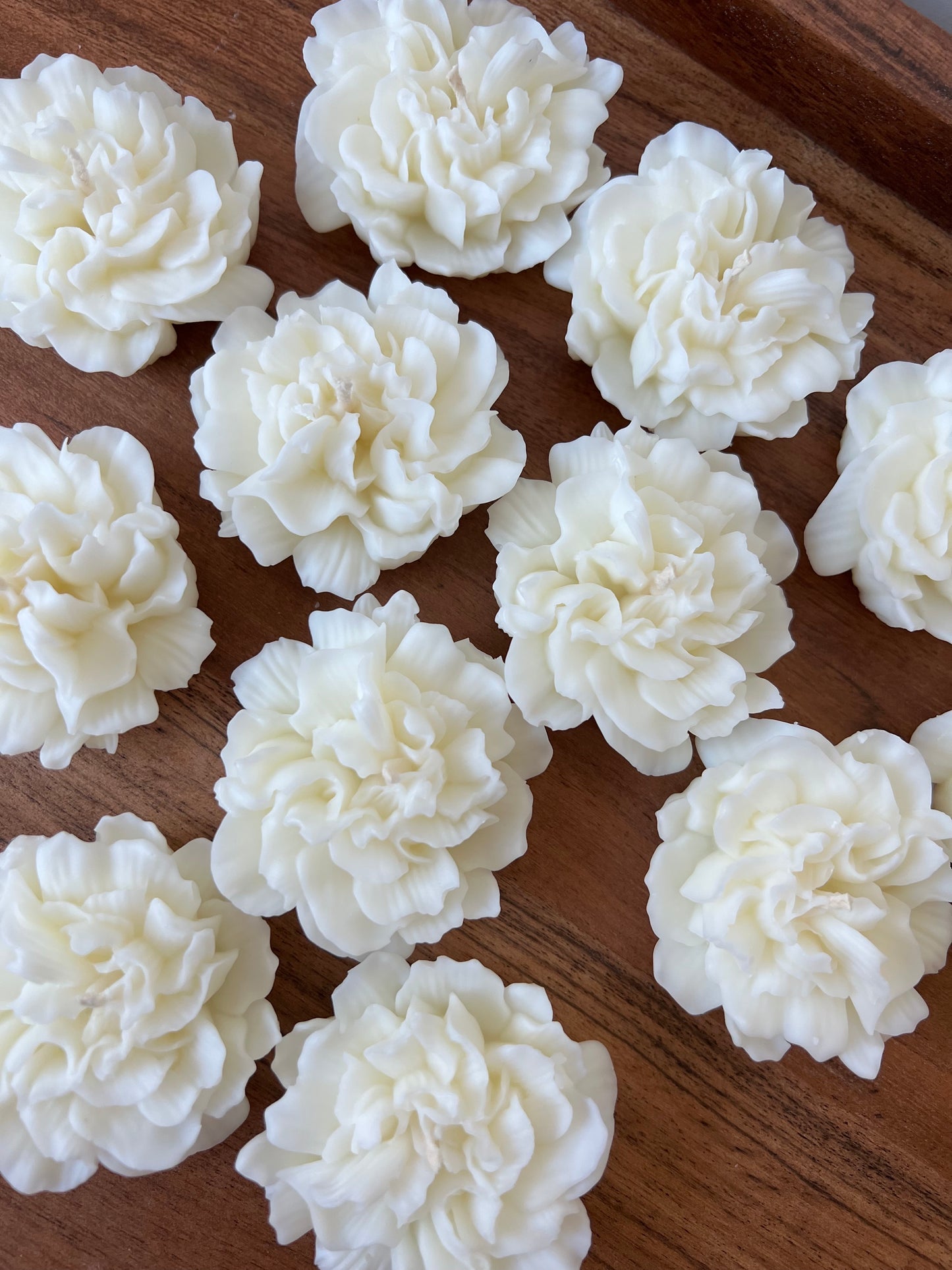 White floral candles