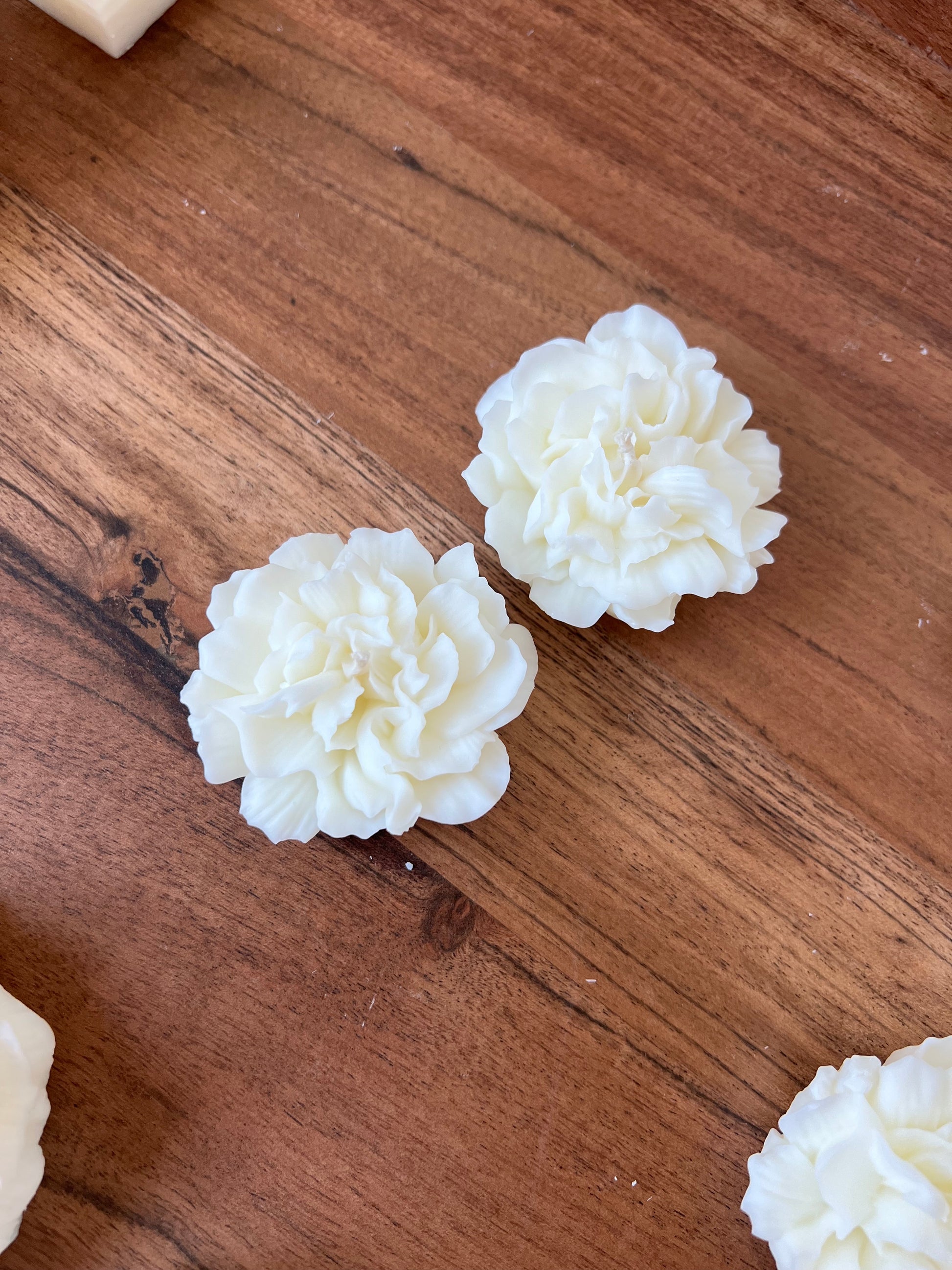 White floral candles