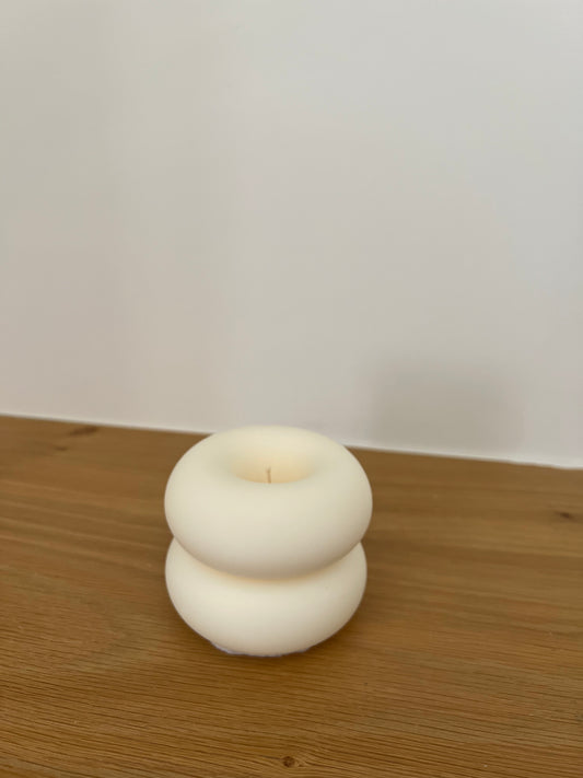 unscented soy wax sculptural candle.